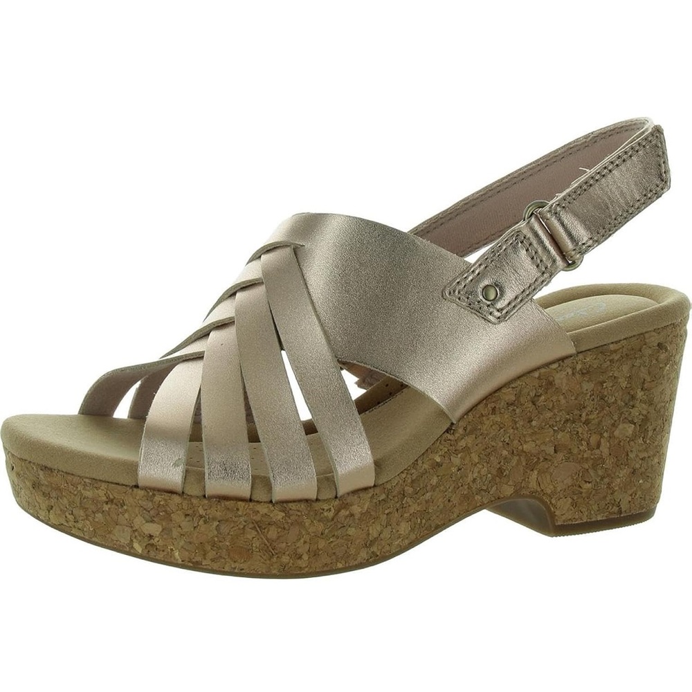 Women's Metallic Wedge Sandals